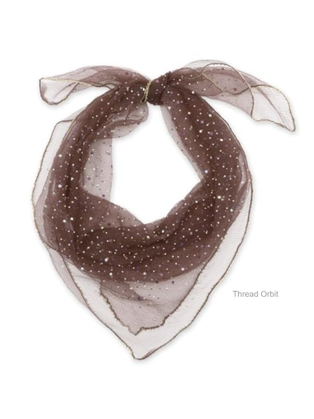 Sequin Head Scarf Mesh Neck Bandana Glitter Hair Scarf